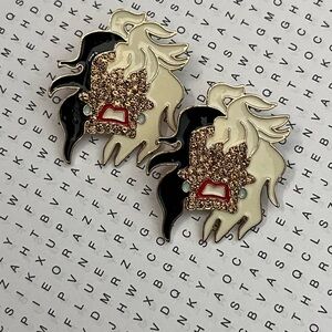 Unique Black and Cream Earrings